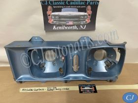 OEM 1971 Cadillac Deville Fleetwood Calais LEFT DRIVER SIDE HEADLIGHT BUCKET HOUSING & CREST EMBLEM #1496555/#3633587 OEM 1971 Cadillac Deville Fleetwood Calais LEFT DRIVER SIDE HEADLIGHT BUCKET HOUSING & CREST EMBLEM #1496555/#3633587